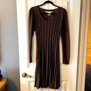 Long sleeve knit mini dress. Could be worn as long sweater.